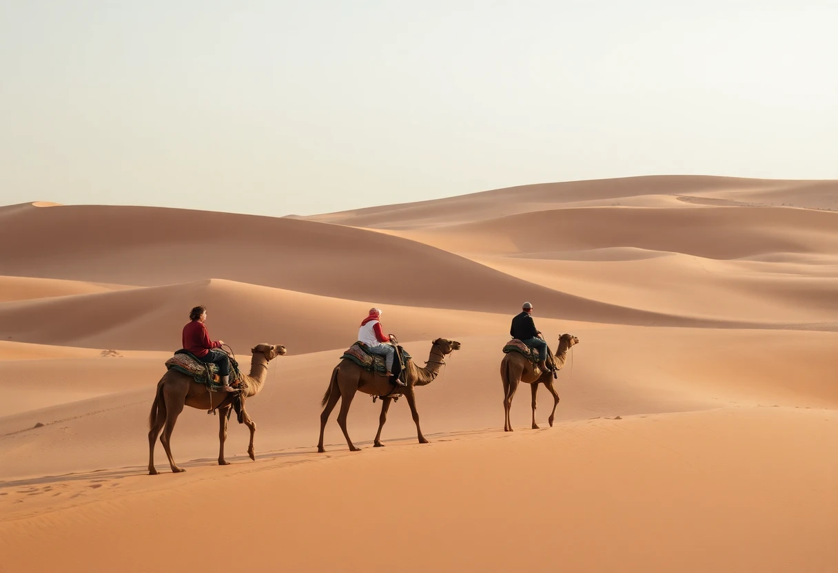 رحلة بالجمال في الصحراء